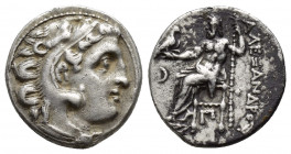 KINGS OF MACEDON. Alexander III 'the Great' (336-323 BC). Drachm. 'Kolophon'. (17.1mm, 4.3 g) Obv: Head of Herakles right, wearing lion skin. Rev: AΛΕ...