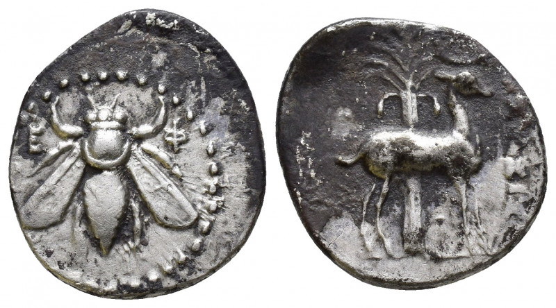 Ionia, Ephesos AR Drachm. (19mm, 3.7 g) Attic standard. Unknown magistrate. Circ...