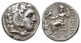 KINGS OF MACEDON. Alexander III 'the Great' (336-323 BC). Drachm. (17mm, 4.3 g) Kolophon. Obv: Head of Herakles right, wearing lion skin. Rev: AΛΕΞΑΝΔ...