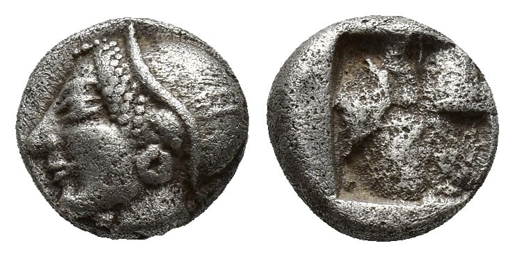 IONIA, Phokaia. Circa 521-478 BC. AR Hemihekte (9mm, 1.3 g). Phokaic standard. F...