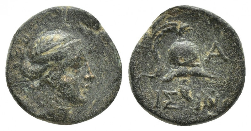 KINGS OF PAPHLAGONIA. Era of Amyntas? (36-25 BC). Ae. (13mm, 3 g) Isinda. Obv: B...