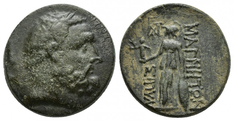 LYDIA. Magnesia ad Sipylos. Ae (2nd century BC). (22mm, 9.5 g) Obv: Bearded head...
