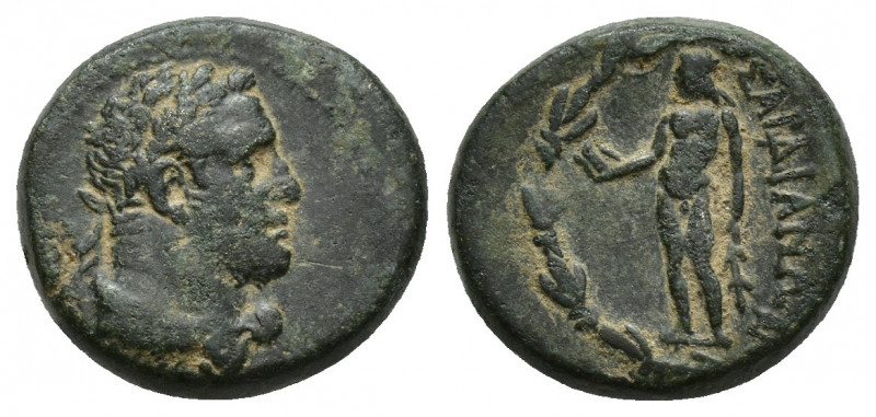 Lydia, Sardes, c. 133 BC-AD 14. Æ (14mm, 3.4 g). Laureate head of youthful Herak...