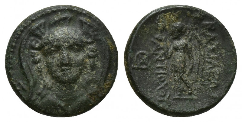 Seleukid Empire, Antiochos I Soter Æ (14mm, 2.6 g). Smyrna or Sardes, circa 281-...