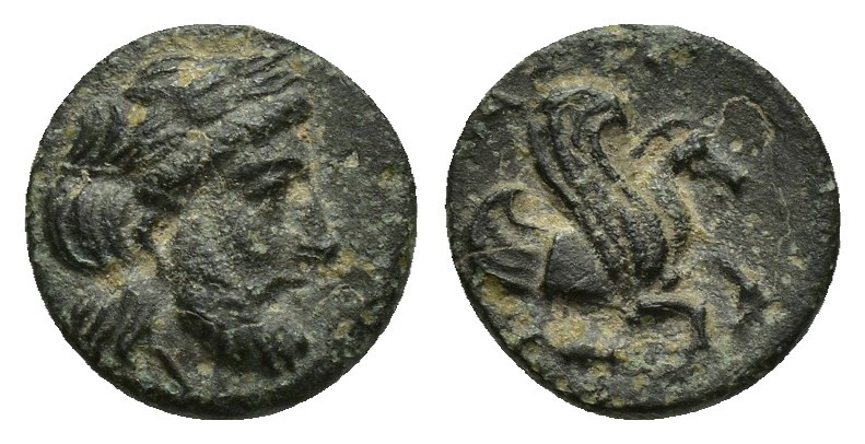 MYSIA, Adramytion. 4th century BC. Æ (10mm, 0.9 g). Laureate head of Zeus right ...