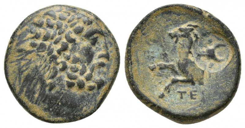 PISIDIA. Termessos. 1st century BC. AE (Bronze, 19mm, 5.5 g). 55/4 BC. Laureate ...