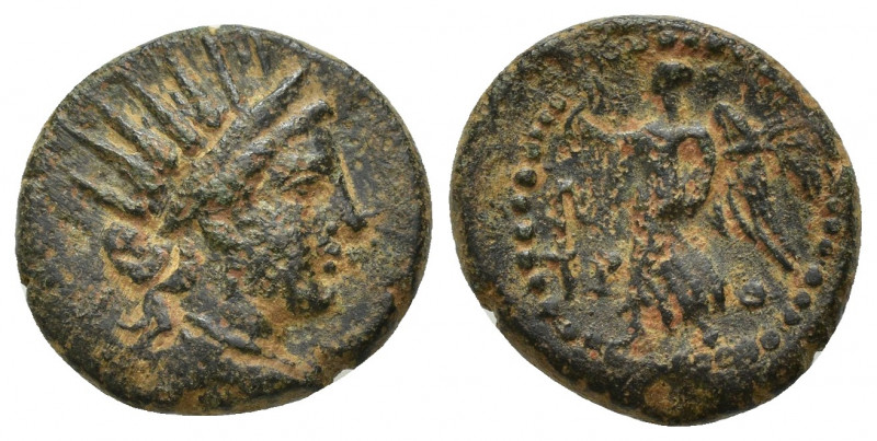 Islands of Caria, Rhodes, c. early-mid 1st century AD. Æ (17mm, 4 g). Radiate he...