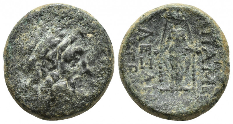 Phrygia, Apameia, c. 100-50 BC. Æ (21mm, 9 g). Alexan-, and Artem-, magistrates....