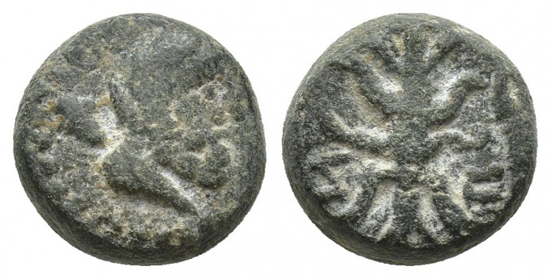 PISIDIA, Selge. 2nd-1st century BC. Æ (11mm, 3.6 g). Head of Herakles right, clu...