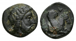 MYSIA, Adramytion. 4th century BC. Æ (10mm, 1.6 g). Laureate head of Zeus right / Forepart of Pegasos right.