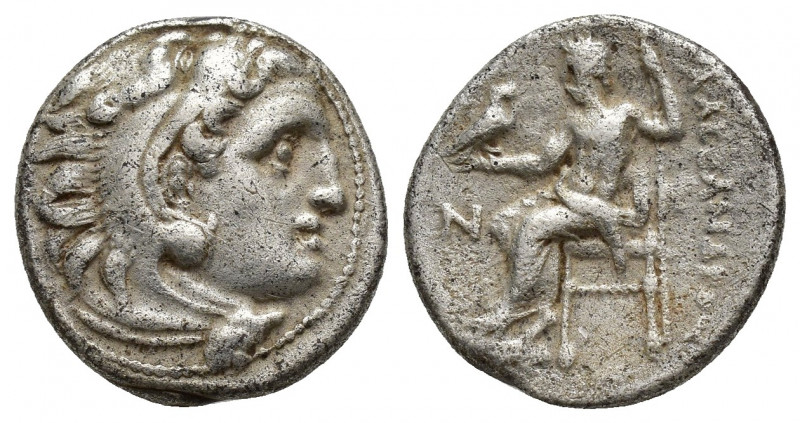 Kingdom of Macedon, Alexander III 'the Great' AR Drachm. (16.8mm, 4.2 g) Uncerta...