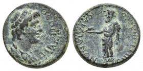 LYDIA. Sardes. Pseudo-autonomous. Time of Nero (54-68). Ae. (16mm, 4.3 g) Ti. Kl. Mnaseas, strategos. Obv: ΘЄON CVNKΛHTON. Draped youthful bust of the...