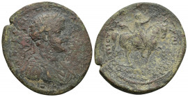 LYDIA. Thyateira. Commodus, 177-192. (Bronze, 37mm, 20.8 g), struck under Marcus Aurelius, by the strategos L. Aurelius Demostratos, circa 178-179. Ob...