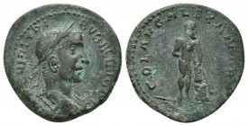 TROAS, Alexandria Troas. Trebonianus Gallus. AD 251-253. Æ (22mm, 6.2 g). Obverse: IMP C VIBI TRIBV GALLVS AVG; laureate, draped and cuirassed bust of...