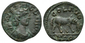 Troas, Alexandria Troas Æ (20mm, 5.2 g) Pseudo-autonomous issue, time of Gallienus. Circa AD 253-268. COL TRO, turreted and draped bust of Tyche right...