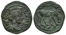 Troas. Alexandreia. Pseudo-autonomous issue Time of Gallienus, circa AD 253-268. Bronze Æ 22mm, 4.7 g) AV CO TRO, turreted and draped bust of Tyche ri...