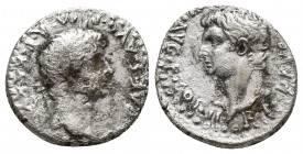 CAPPADOCIA. Caesarea. Tiberius with Drusus Caesar (14-37). Drachm. (17mm, 2.9 g) Obv: TI CAES AVG P M TR P XXXV. Laureate head of Tiberius right. Rev:...