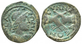 PHRYGIA. Synnada. Pseudo-autonomous issue, 3rd century AD AE (24mm, 7.5 g) Obv: ΘEA PΩMH. Helmeted head of Roma right. Rev: CVNNAΔЄΩN. Clasped hands....