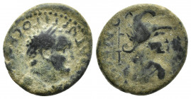 LYCAONIA. Iconium (as Claudiconium). Titus (Caesar, 69-79). Ae. (20mm, 5.3 g) Obv: AYTOKPATωP TITOC KAICAP. Laureate, draped and cuirassed bust of Tit...