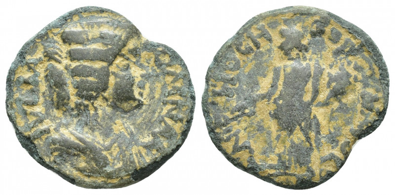 Pisidia, Antiochia. Julia Domna. Augusta, A.D. 193-217. Æ (21mm, 4.2 g). Draped ...