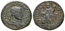 Domitius Domitianus. Usurper, A.D. 296-297. Æ Follis (25.4 mm, 8.82 g, 1 h). Alexandria mint. IMP C L DOMITIVS DOMITIANVS AVG, laureate head right / G...