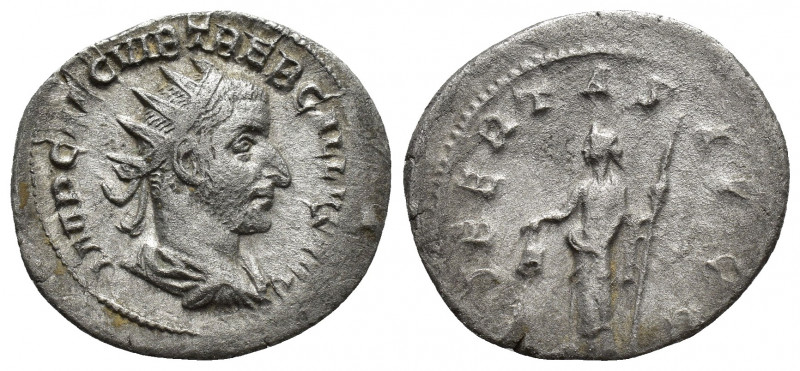 Trebonianus Gallus AR Antoninianus. (20mm, 2.6 g) Rome AD 252-253. IMP CAE C VIB...