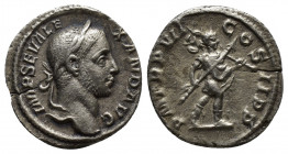 Severus Alexander AR Denarius, Mars reverse Severus Alexander (222-235 AD). AR Denarius (18.8mm, 3 g), Rome, 228 AD. Obv. IMP SEV ALEXAND AVG, laureat...
