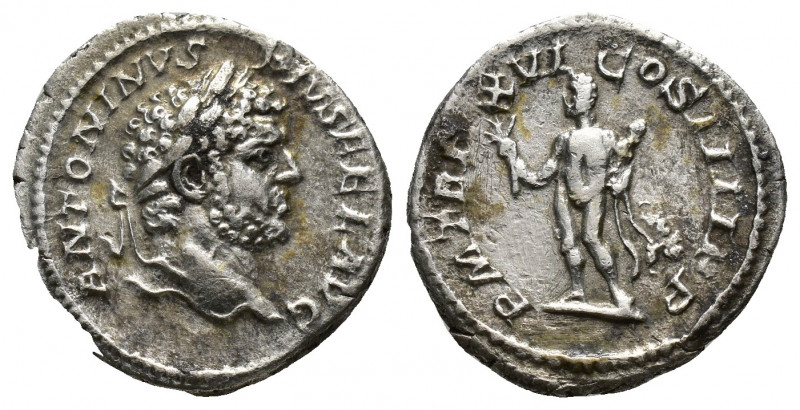 Caracalla (AD 198–217). Silver denarius (18.5mm, 2.5 g). AD 213. ANTONINVS PIVS ...