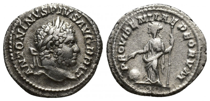 Caracalla AR Denarius. (18mm, 3 g) Rome, AD 210-213. ANTONINVS PIVS AVG BRIT, la...