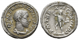 Severus Alexander AR Denarius, Sol reverse Severus Alexander (222-235 AD). AR Denarius (20mm, 3.3 g), Rome, 233 AD. Obv. IMP ALEXANDER PIVS AVG, laure...