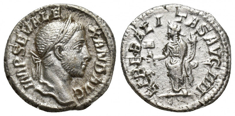 Severus Alexander AR Denarius. (19mm, 3 g) Rome, AD 228-231. IMP SEV ALEXAND AVG...