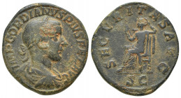 Gordian III (AD 238-244). AE sestertius (29mm, 20.4 g). Rome, AD 241-243. IMP GORDIANVS PIVS FEL AVG, laureate, draped and cuirassed bust of Gordian r...