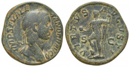 Severus Alexander (AD 222-235). AE sestertius (29mm, 17.8 g). Rome, AD 222-231. IMP SEV ALEXANDER AVG, laureate bust of Severus Alexander right, sligh...