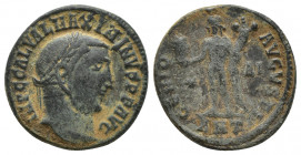 Maximinus II Daza. A.D. 309-313. Æ follis (20mm, 4.8 g). Antioch, A.D. 312. IMP C GAL VAL MAXIMINVS P F AVG, laureate head of Maximinus II right / GEN...