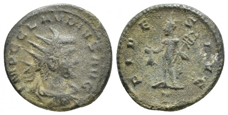Claudius II Gothicus. A.D. 268-270. BI antoninianus (19mm, 3.5 g). Antioch mint,...