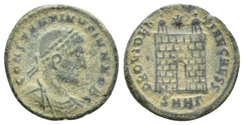 Constantine II. As Caesar, A.D. 317-337. Æ follis (18mm, 2.5 g). Heraclea, A.D. ...