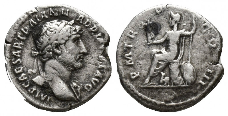 Hadrian. A.D. 117-138. AR denarius (17mm, 3.1 g). Rome mint, Struck A.D. 119-125...