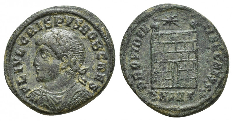 Crispus. Caesar, A.D. 316-326. Æ follis. (20mm, 3.3 g). Antioch mint, 7th offici...