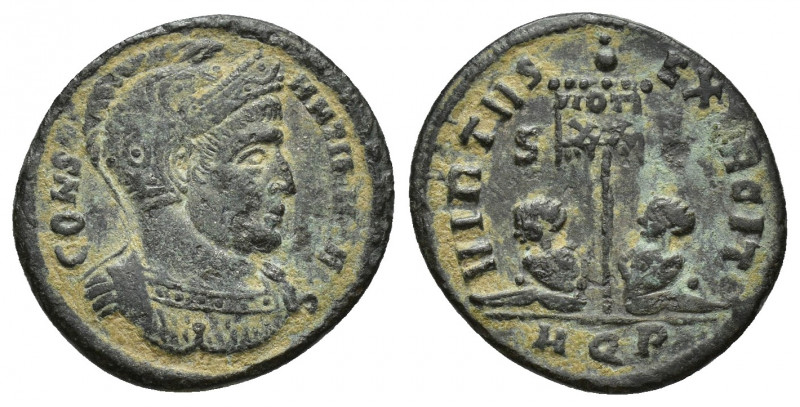 Constantine I. A.D. 307/10-337. Æ follis (18mm, 2.5 g). Aquileia, A.D. 320. CONS...