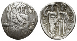 John III Ducas-Vatazes Æ Hyperpyron. (20mm, 3.7 g) Emperor of Nicaea. Uncertain mint, 1222-1254. Christ Pantokrator enthroned facing; annulet above th...