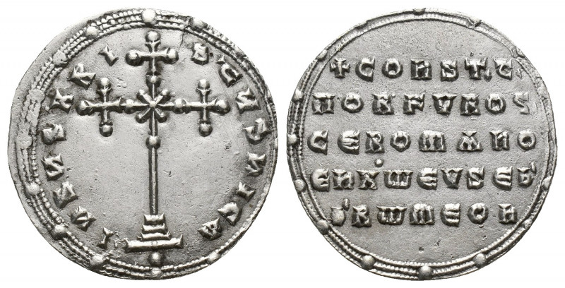 Constantine VII Porphyrogenitus, with Romanus II, (913-959 AD) Constantinople AR...