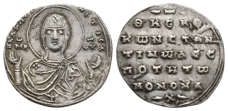 Constantine IX Monomachus. 1042-1055. AR Two-Thirds Miliaresion (19.4mm, 1.6 g)....