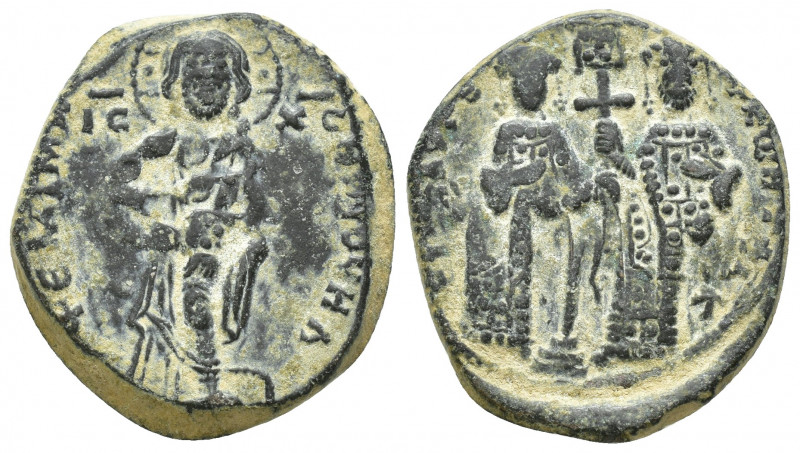Constantine X Ducas and Eudocia AD 1059-1067. Constantinople Follis Æ (27mm, 11....