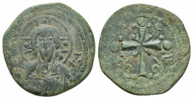 ANONYMOUS Attributed to Nicephorus III Botaniates (1078-1081AD). Constantinople AE Follis (24mm, 5.3 g) Obv: IC - XC. Facing bust of Christ Pantokrato...