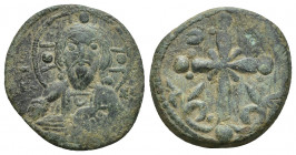 ANONYMOUS Attributed to Nicephorus III Botaniates (1078-1081AD). Constantinople AE Follis (21mm, 4 g) Obv: IC - XC. Facing bust of Christ Pantokrator....