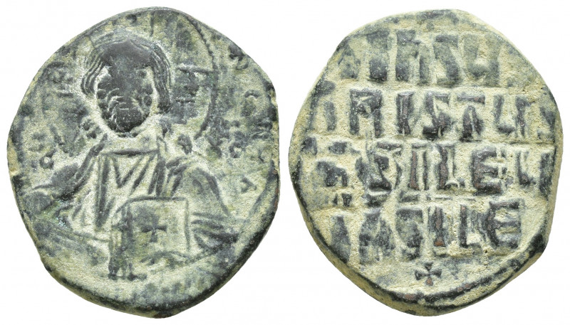 Basil II & Constantine VIII, circa 976-1025. Æ Follis (28mm, 11.9 g). Class A2. ...