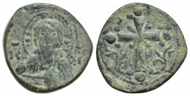 ANONYMOUS Attributed to Nicephorus III Botaniates (1078-1081AD). Constantinople AE Follis (21mm, 4.3 g) Obv: IC - XC. Facing bust of Christ Pantokrato...