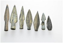 Ancient bronze arrowheads lot 7 pieces SOLD AS SEEN, NO RETURN!