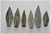 Ancient bronze arrowheads lot 6 pieces SOLD AS SEEN, NO RETURN!