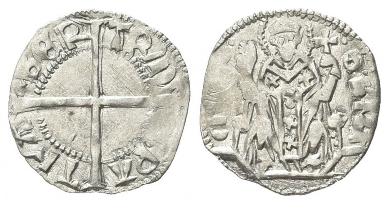 AQUILEIA
Bertrando, 1334-1350.
Denaro con Sant'Ermacora imberbe.
Ag gr.1,21
...